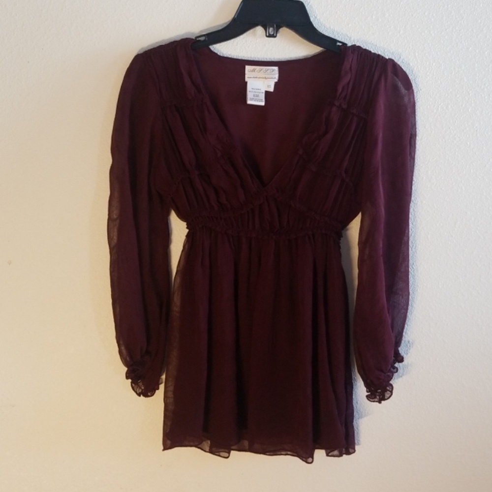 M.S.S.P. Maroon Blouse